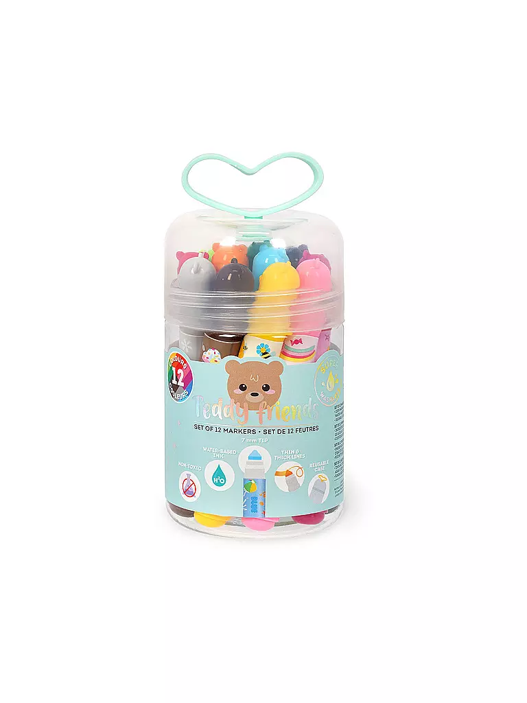 LEGAMI | Set mit 12 Filzstiften Teddy Friends TEDDYBAER | keine Farbe