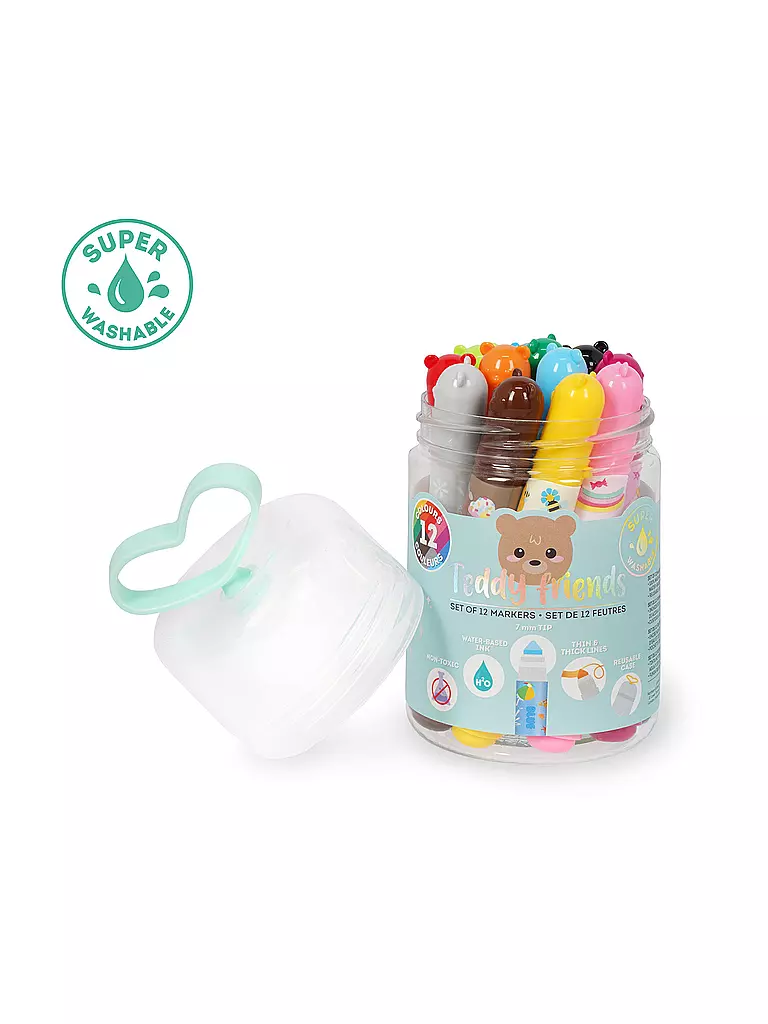 LEGAMI | Set mit 12 Filzstiften Teddy Friends TEDDYBAER | keine Farbe