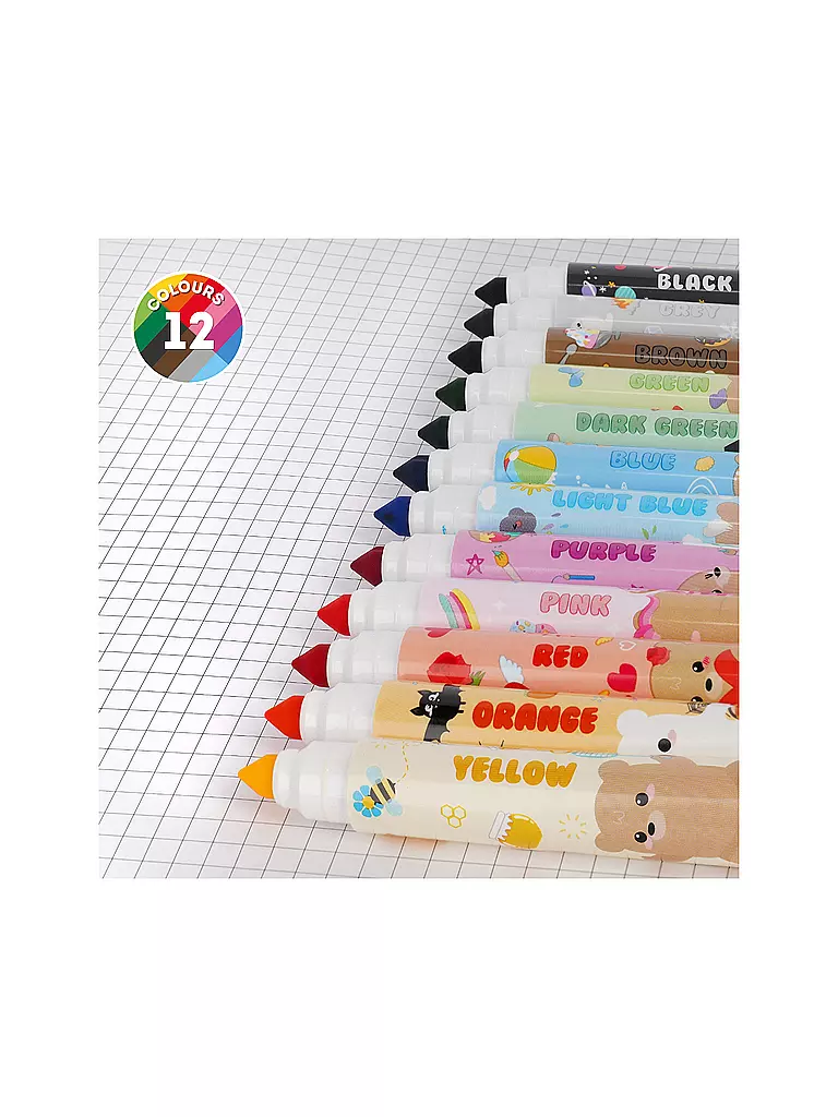 LEGAMI | Set mit 12 Filzstiften Teddy Friends TEDDYBAER | keine Farbe