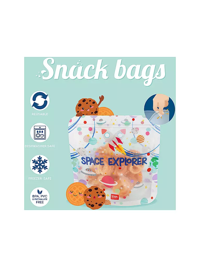 LEGAMI | Snackbeutel 3er-Set SPACE | keine Farbe