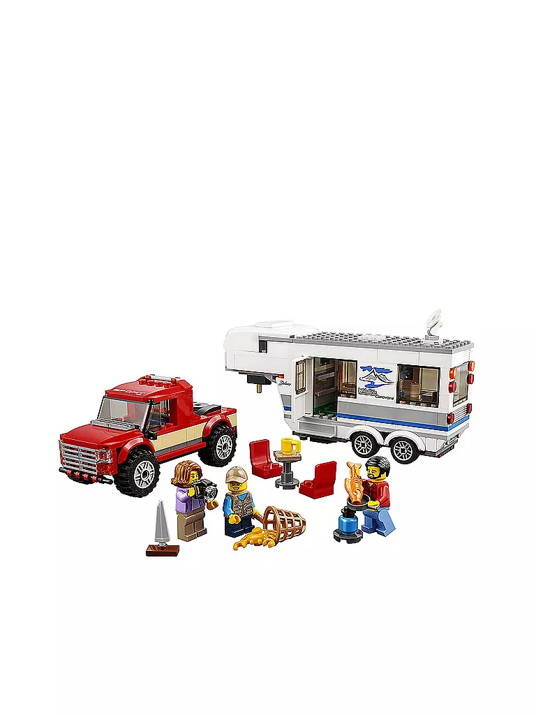 LEGO | City - Starke Fahrzeuge Pickup und Wohnwagen 60182 | transparent