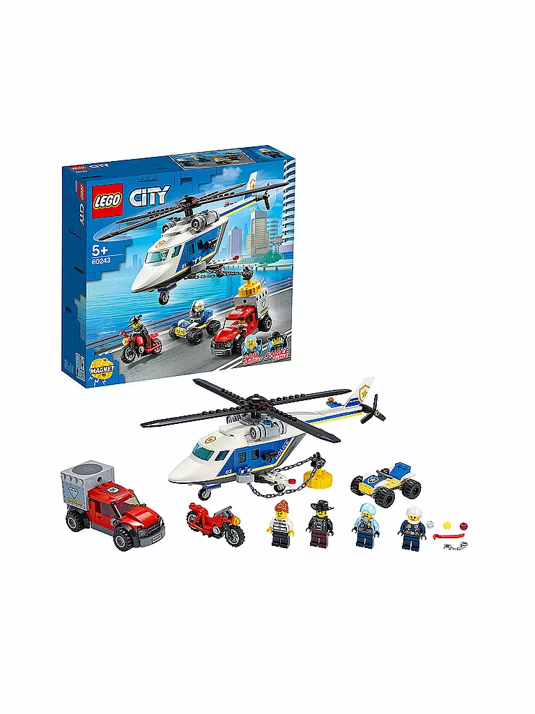 LEGO | City - Verfolgungsjagd mit dem Polizeihubschrauber 60243 | bunt