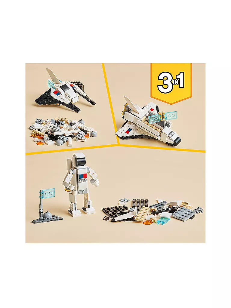 LEGO | Creator - 3in1 31134 Spaceshuttle und Raumschiff-Spielzeug-Set | keine Farbe