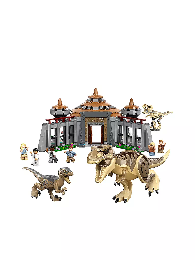 LEGO | Jurassic Park - Angriff des T. rex und des Raptors aufs Besucherzentrum 76961 | keine Farbe