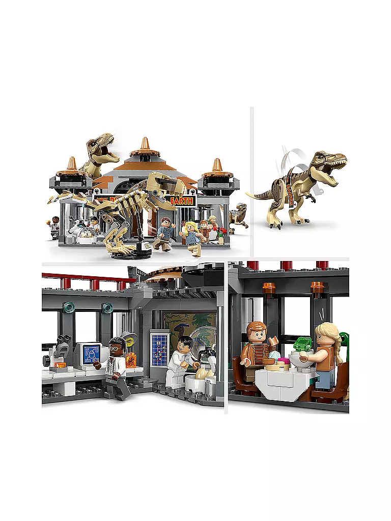 LEGO | Jurassic Park - Angriff des T. rex und des Raptors aufs Besucherzentrum 76961 | keine Farbe