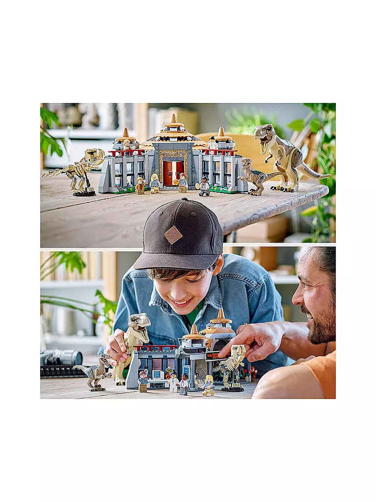 LEGO | Jurassic Park - Angriff des T. rex und des Raptors aufs Besucherzentrum 76961 | keine Farbe