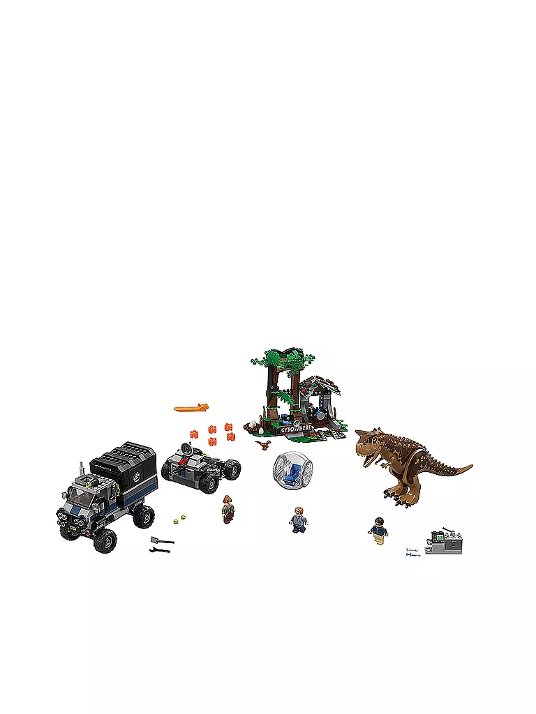 LEGO | Jurassic World - Carnotaurus – Flucht in der Gyrosphere 75929 | transparent