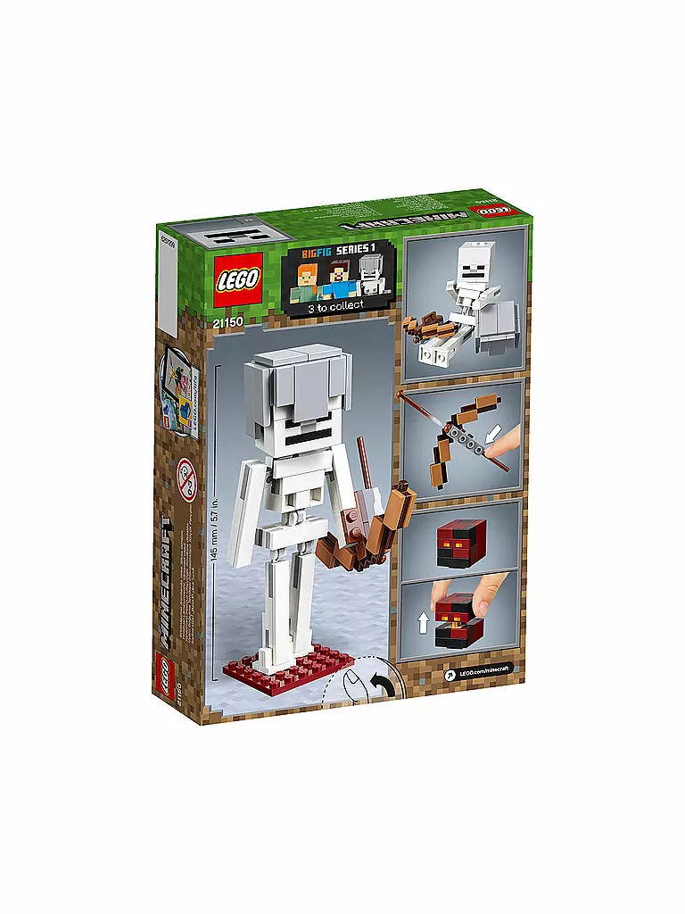 LEGO | Minecraft - Big Fig Skelett mit Magmawürfel 21150 | transparent