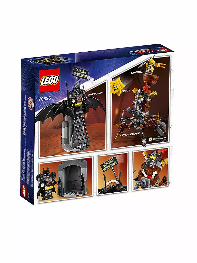 LEGO | The Lego Movie 2 - Einsatzbereiter Batman™ und EisenBart 70836 | transparent