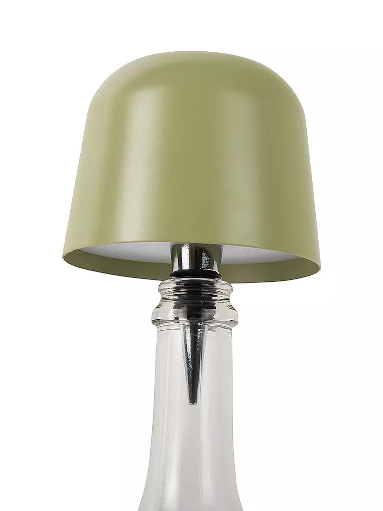 LEITMOTIV | LED Flaschenlampe CONE HAT Tea Green  | grün