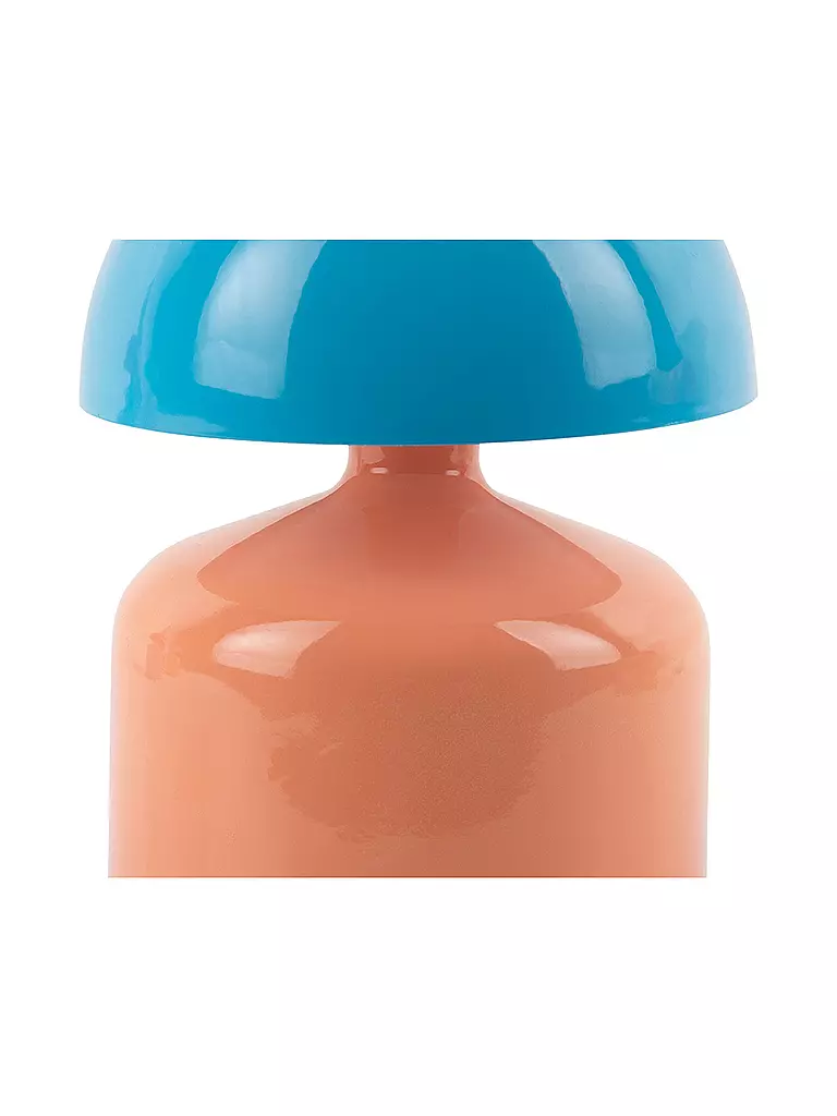 LEITMOTIV | LED Tischlampe FUNKY IMPETU Peach Orange/Aqua Blue | hellgrün