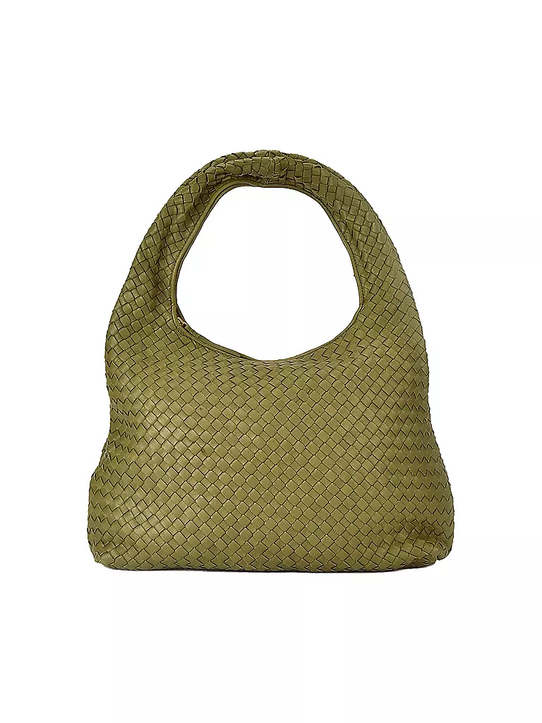 LES VISIONNAIRES | Lederhandtasche JADE WEAVE | grün