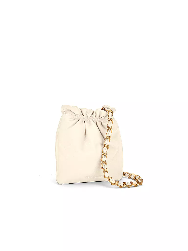 LES VISIONNAIRES | Ledertasche - Bucket Bag LILOU SILKY | creme