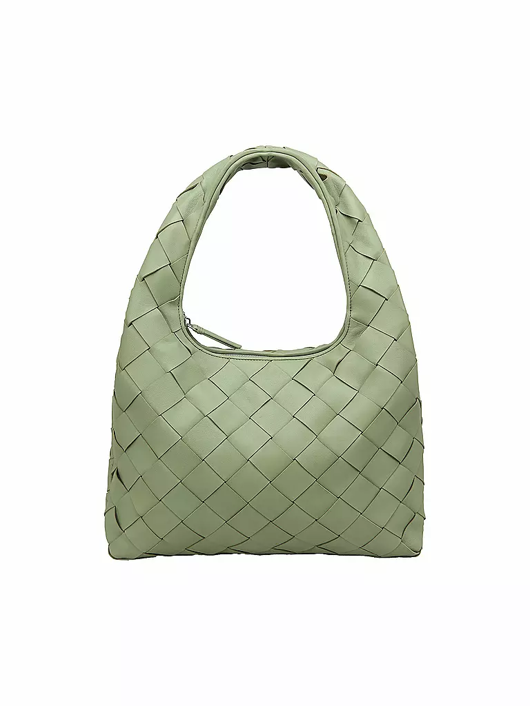 LES VISIONNAIRES | Ledertasche - Hobo JADE WEAVE | grün