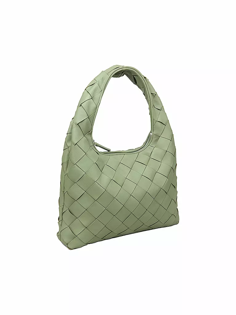 LES VISIONNAIRES | Ledertasche - Hobo JADE WEAVE | schwarz