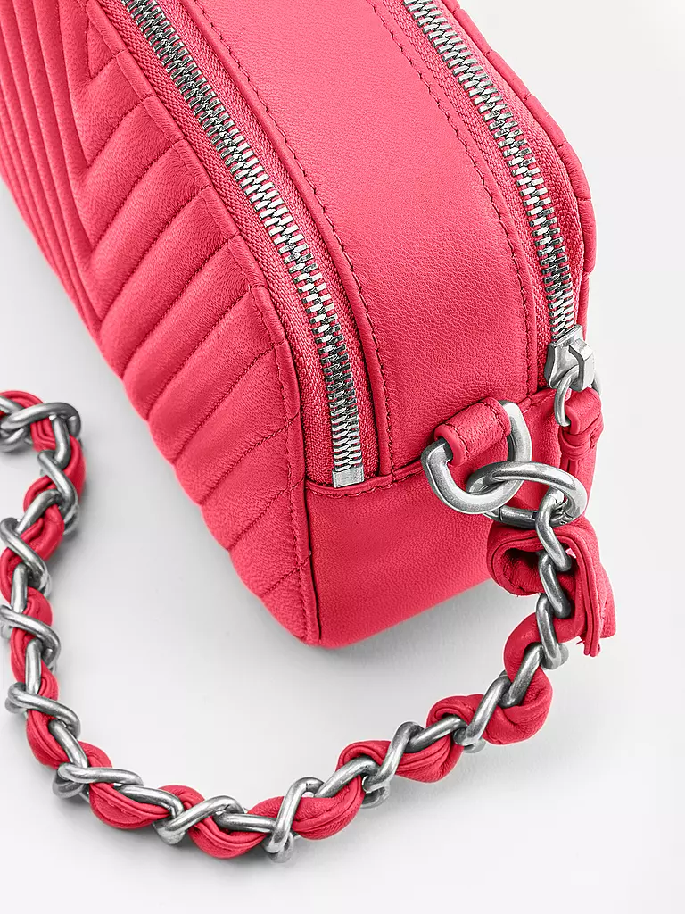 LES VISIONNAIRES | Ledertasche - Mini Bag ELLA QUILTING | pink
