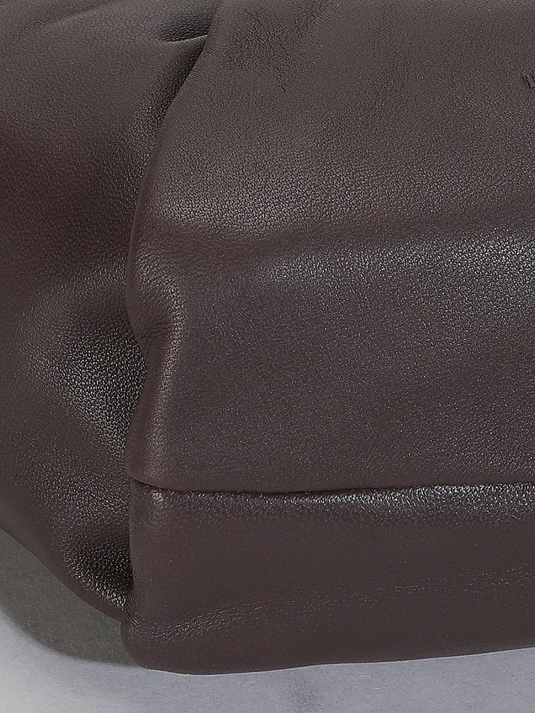 LES VISIONNAIRES | Ledertasche - Mini Bag GRETA MINI ESSENTIAL SILKY | Braun