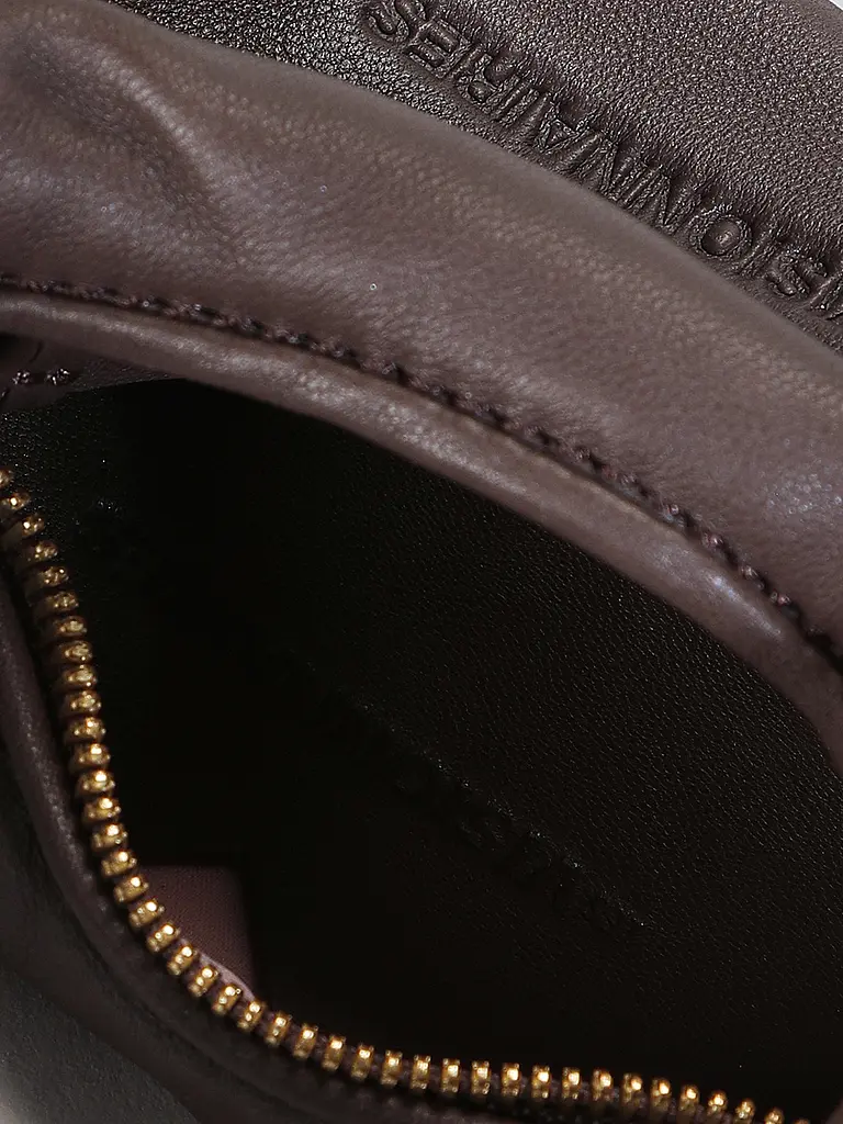 LES VISIONNAIRES | Ledertasche - Mini Bag GRETA NANO SILKY | Braun