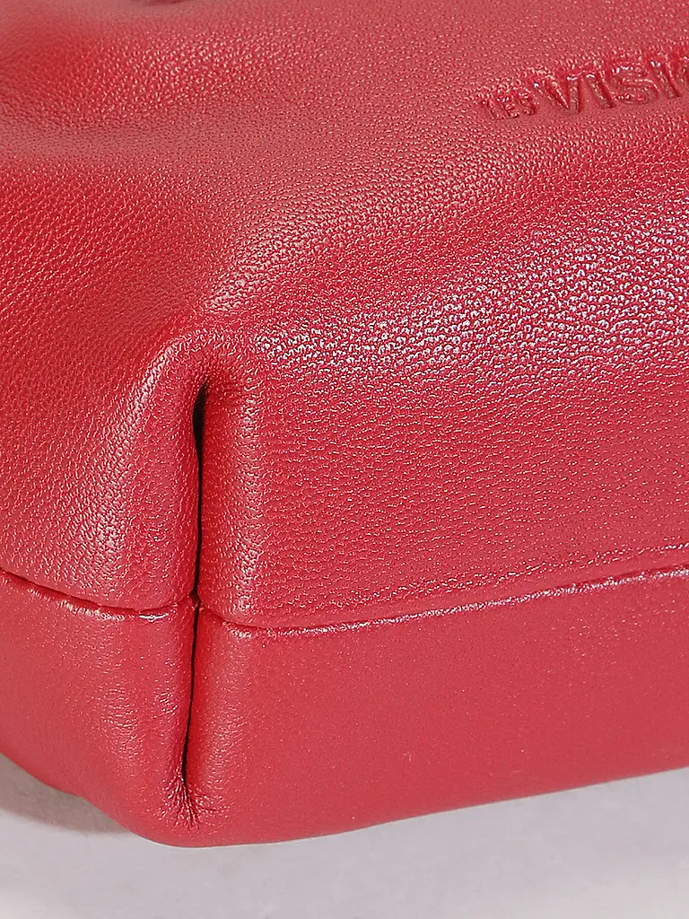 LES VISIONNAIRES | Ledertasche - Mini Bag GRETA NANO SILKY | Rot