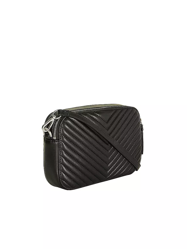 LES VISIONNAIRES | Ledertasche - Mini Bag LOLA QUILTING | dunkelgrün