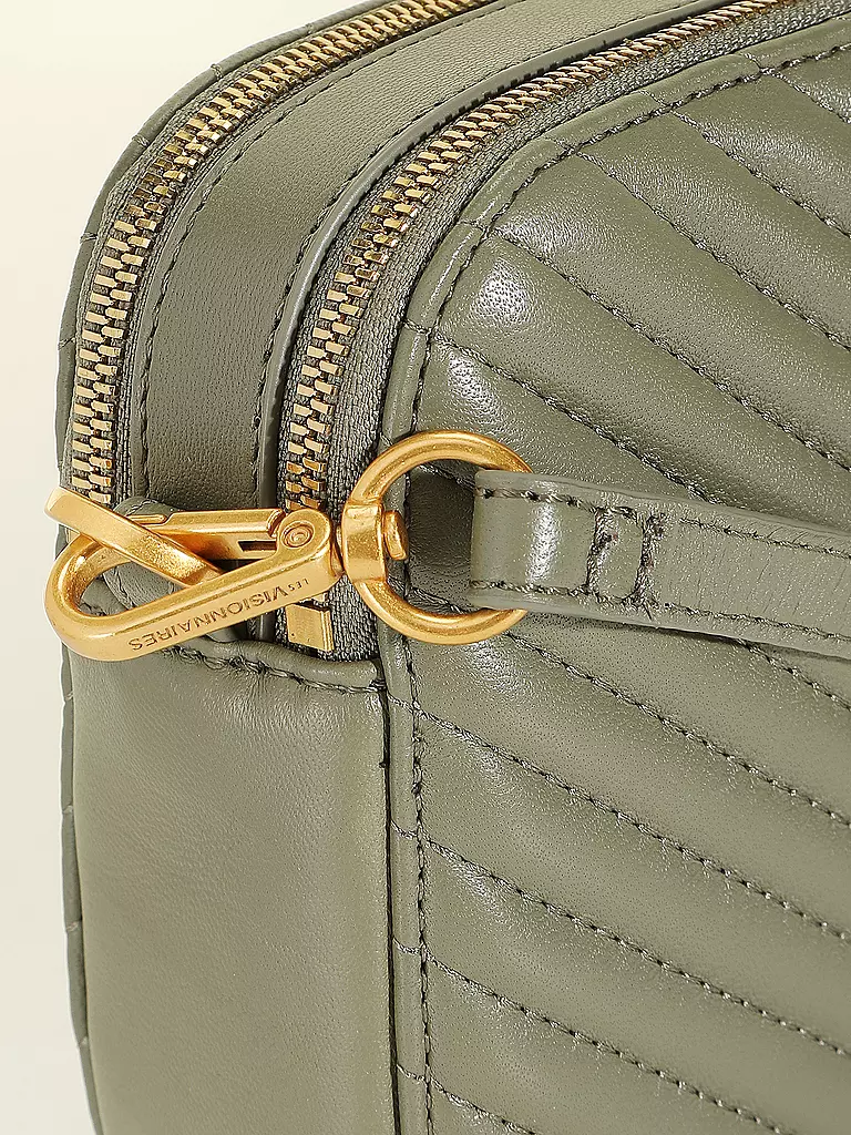 LES VISIONNAIRES | Ledertasche - Mini Bag LOLA QUILTING | schwarz