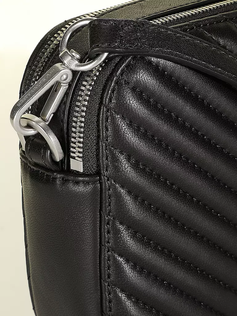 LES VISIONNAIRES | Ledertasche - Mini Bag LOLA QUILTING | dunkelgrün