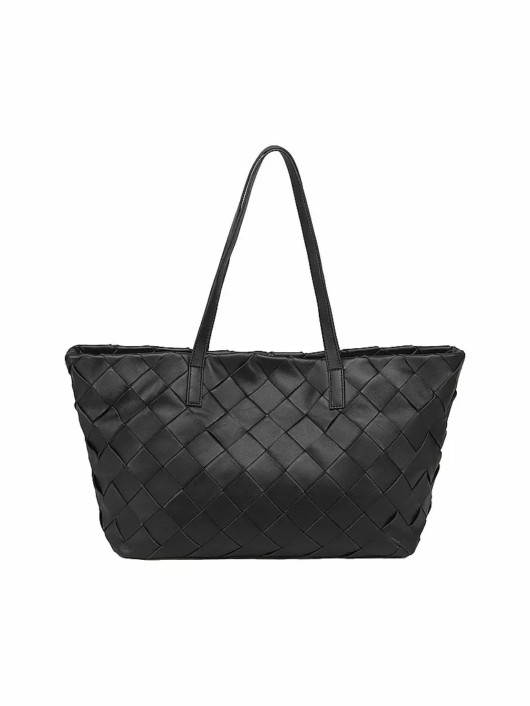 LES VISIONNAIRES | Ledertasche - Shopper ODILE WEAVE | schwarz