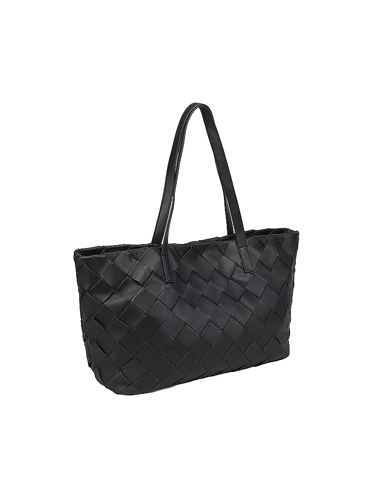 LES VISIONNAIRES | Ledertasche - Shopper ODILE WEAVE | schwarz