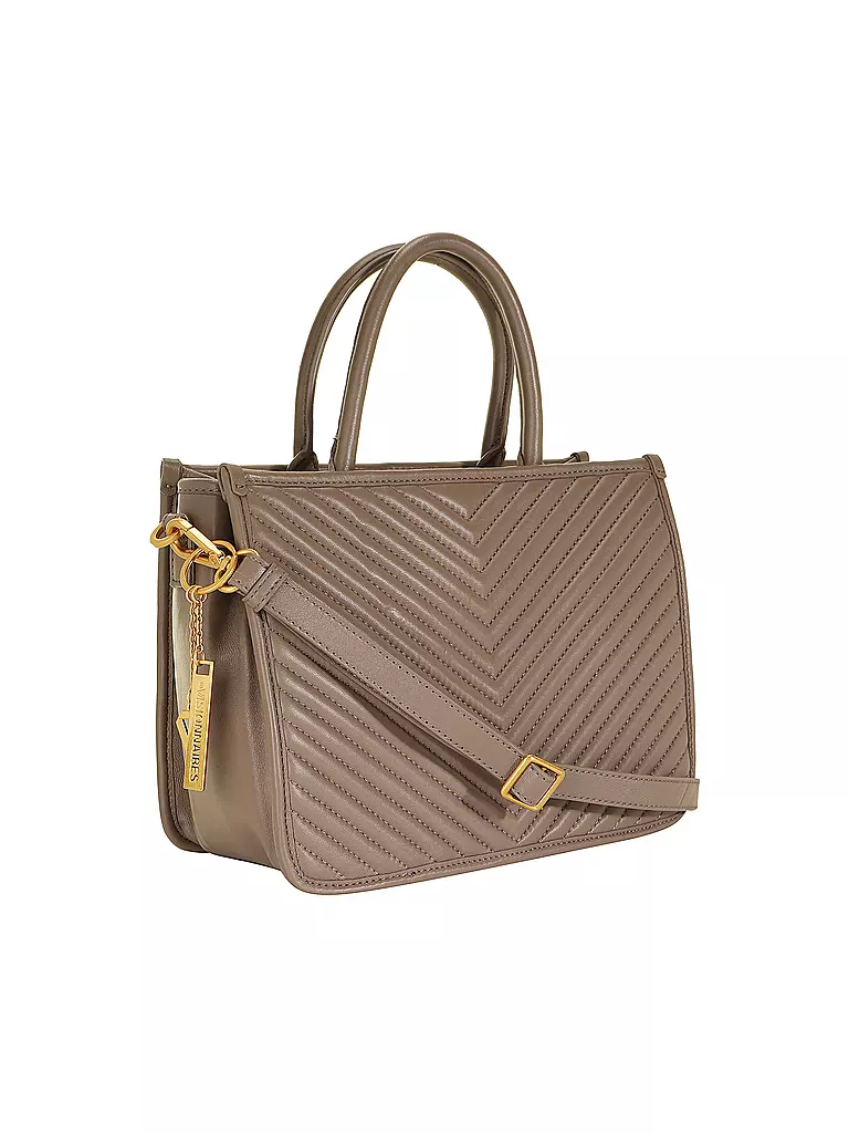 LES VISIONNAIRES | Ledertasche - Tot Bag LENA QUILTING | dunkelgrün