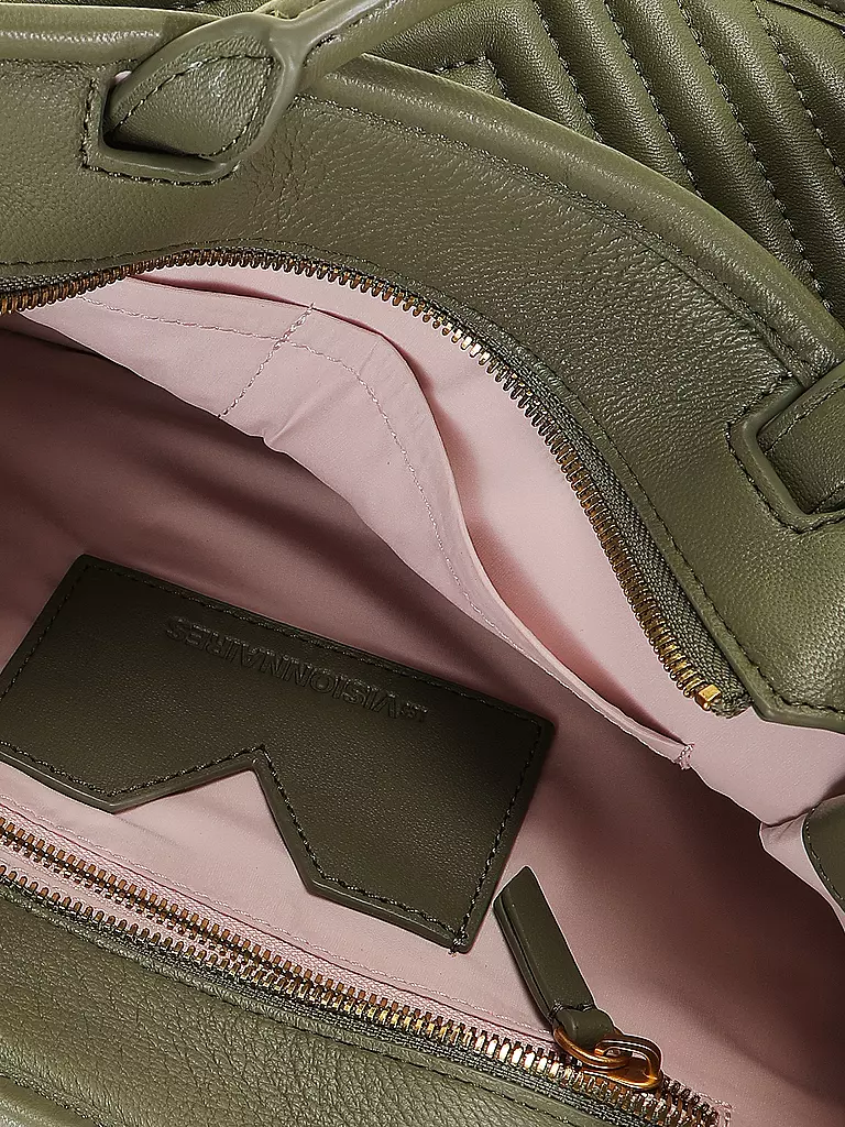 LES VISIONNAIRES | Ledertasche - Tot Bag LENA QUILTING | camel