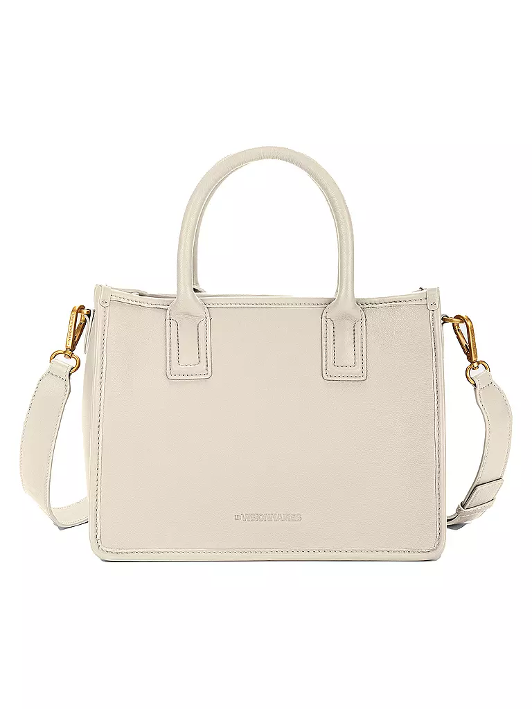 LES VISIONNAIRES | Ledertasche - Tote Bag LENA SILKY Medium | creme