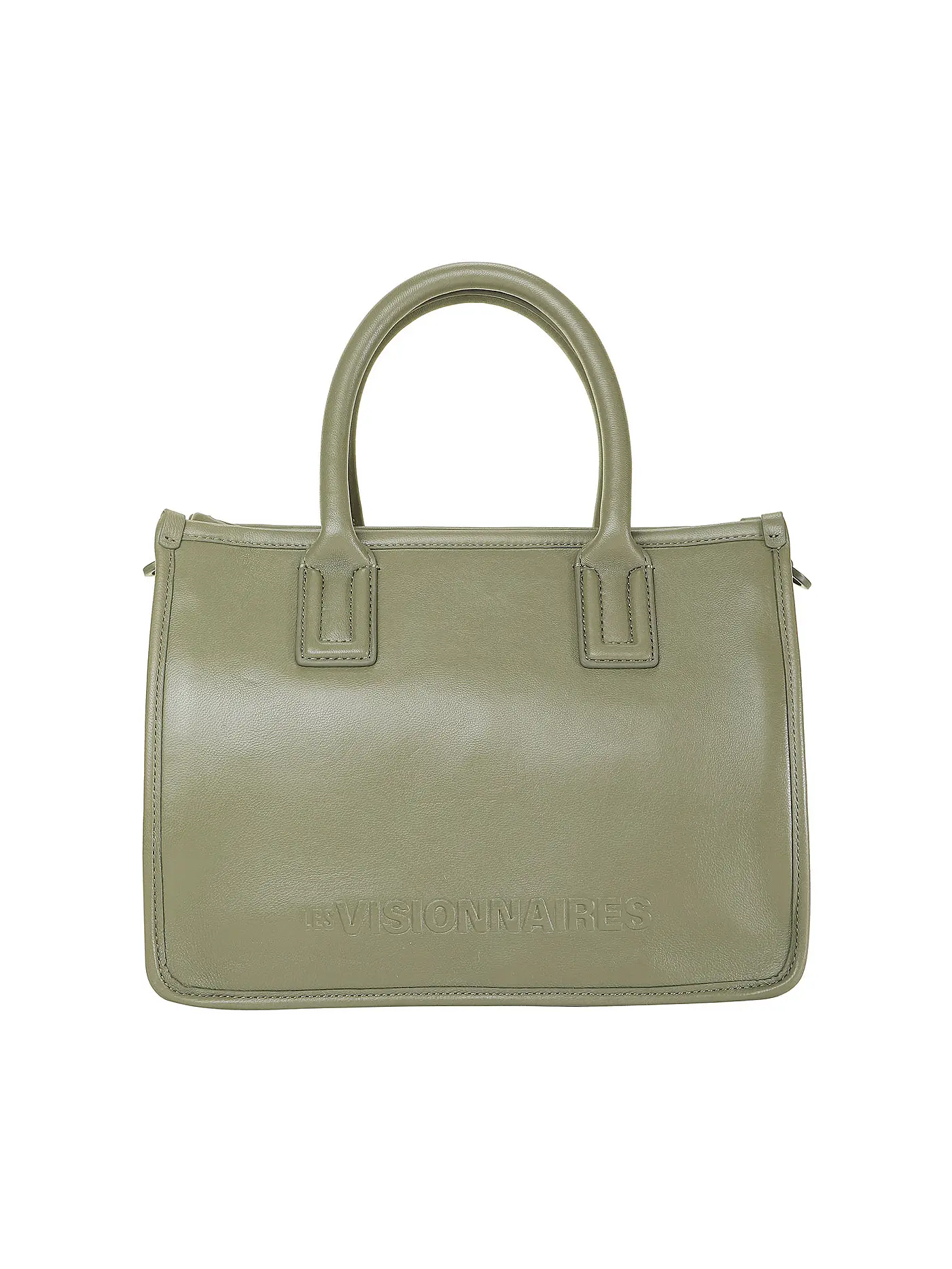 LES VISIONNAIRES | Ledertasche - Tote Bag   LENA SILKY | olive