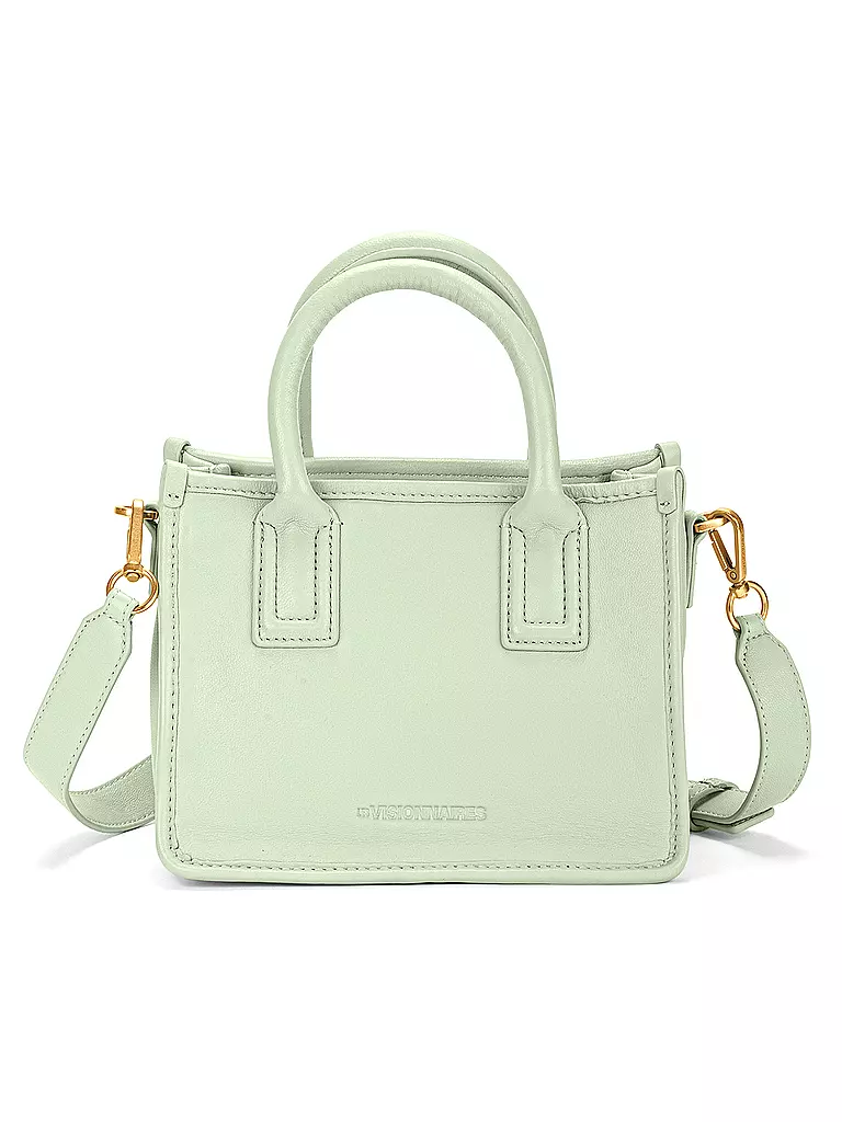 LES VISIONNAIRES | Ledertasche - Tote Bag LENI SILKY Small | mint