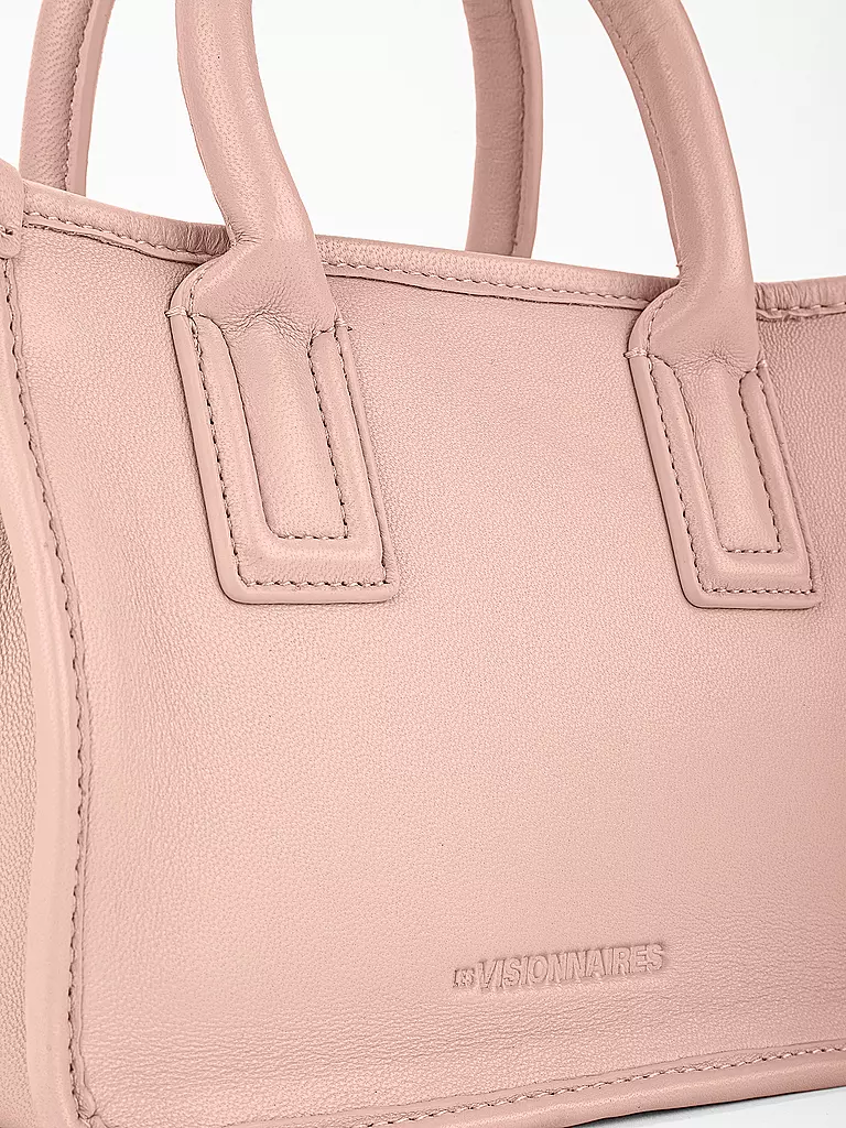 LES VISIONNAIRES | Ledertasche - Tote Bag LENI SILKY Small | rosa