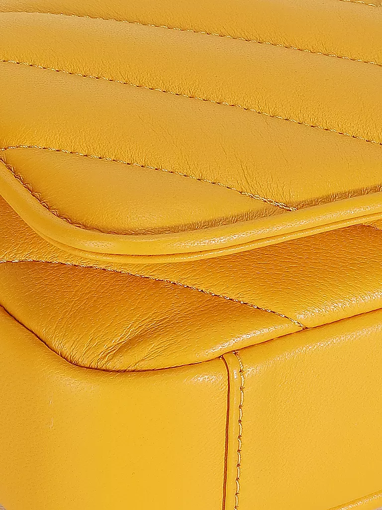 LES VISIONNAIRES | Ledertasche - Umhängetasche EMILY QUILTING | orange