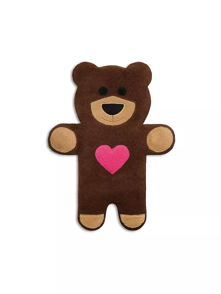 LESCHI | Wärmekissen - Der Bär Teddy mit Herz 35x26x4cm Schokolade | braun