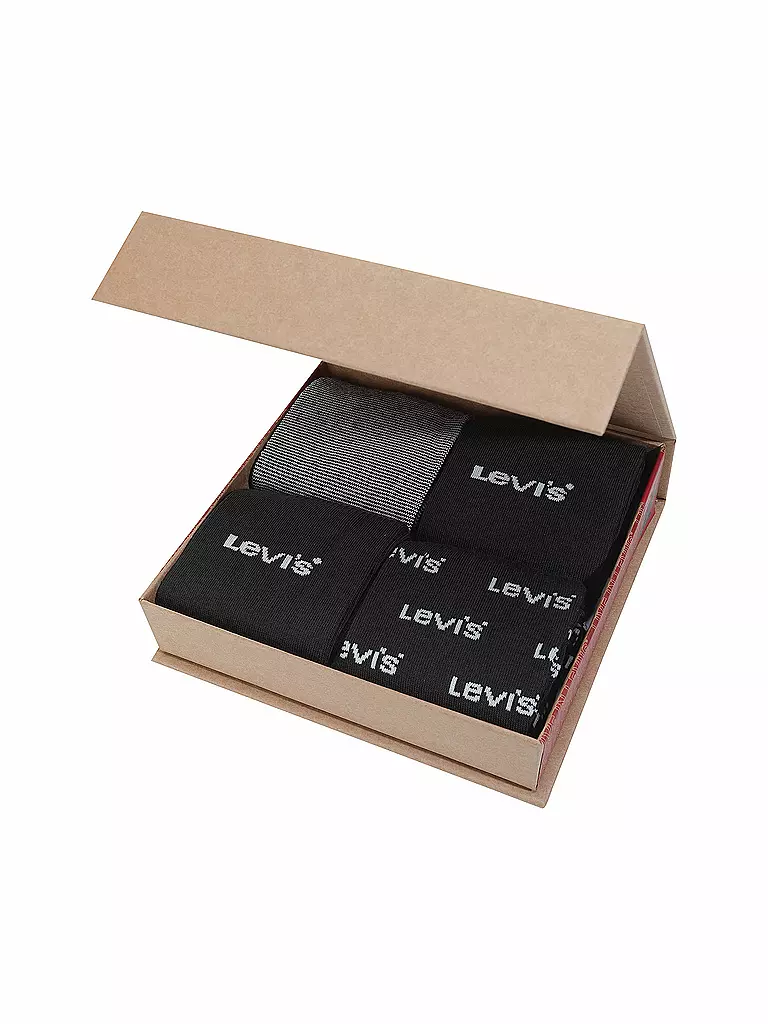 LEVI'S® | Geschenkbox - Socken 4er Pkg  | schwarz