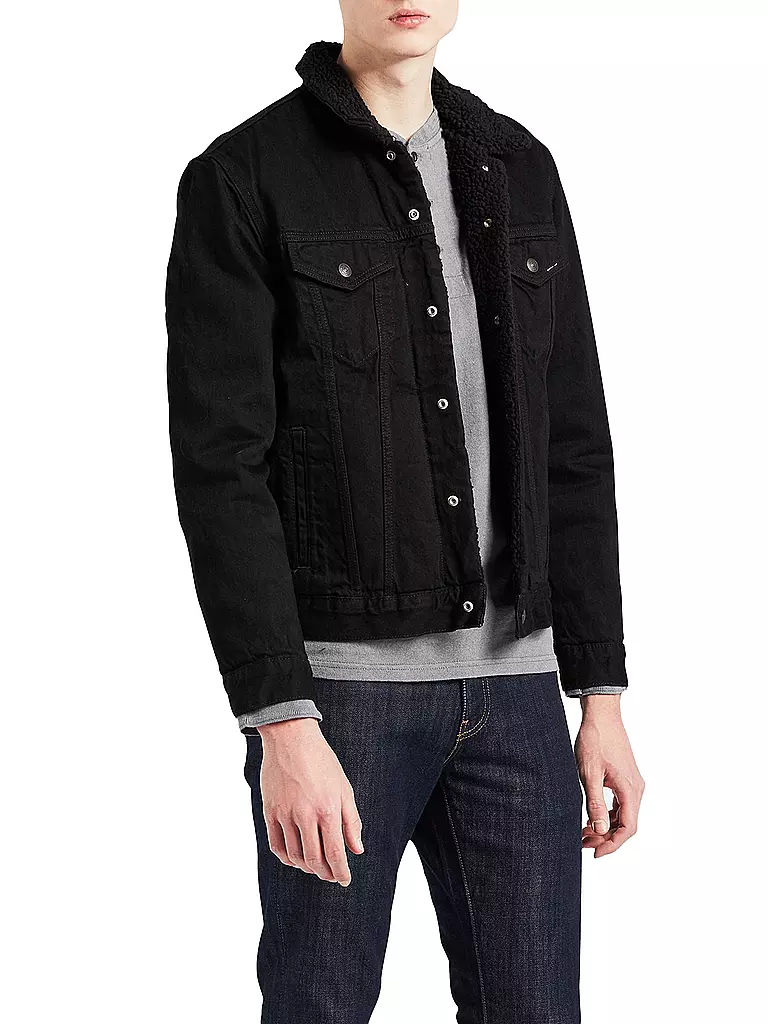 LEVI'S® | Jeansjacke Sherpa Trucker | schwarz