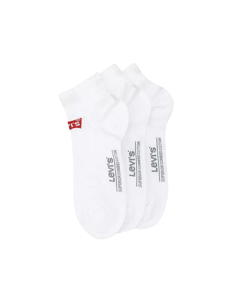 LEVI'S® | Sneaker Socken 3er Pkg. Batwing white | weiss