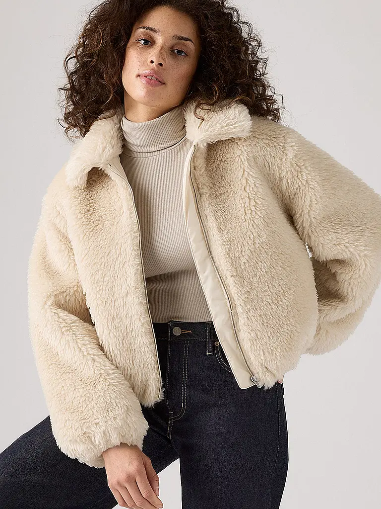 LEVI'S® | Jacke in Felloptik | beige