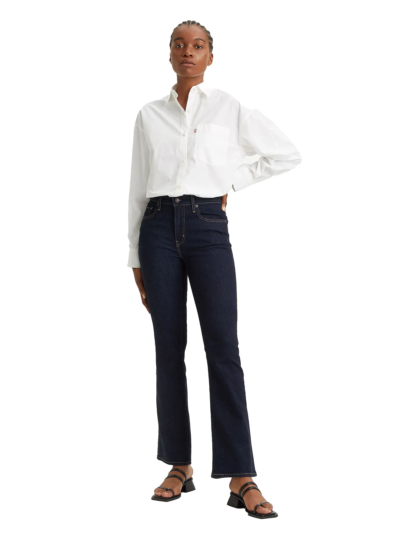 LEVI'S® | Highwaist Jeans Bootcut Fit 725  | dunkelblau