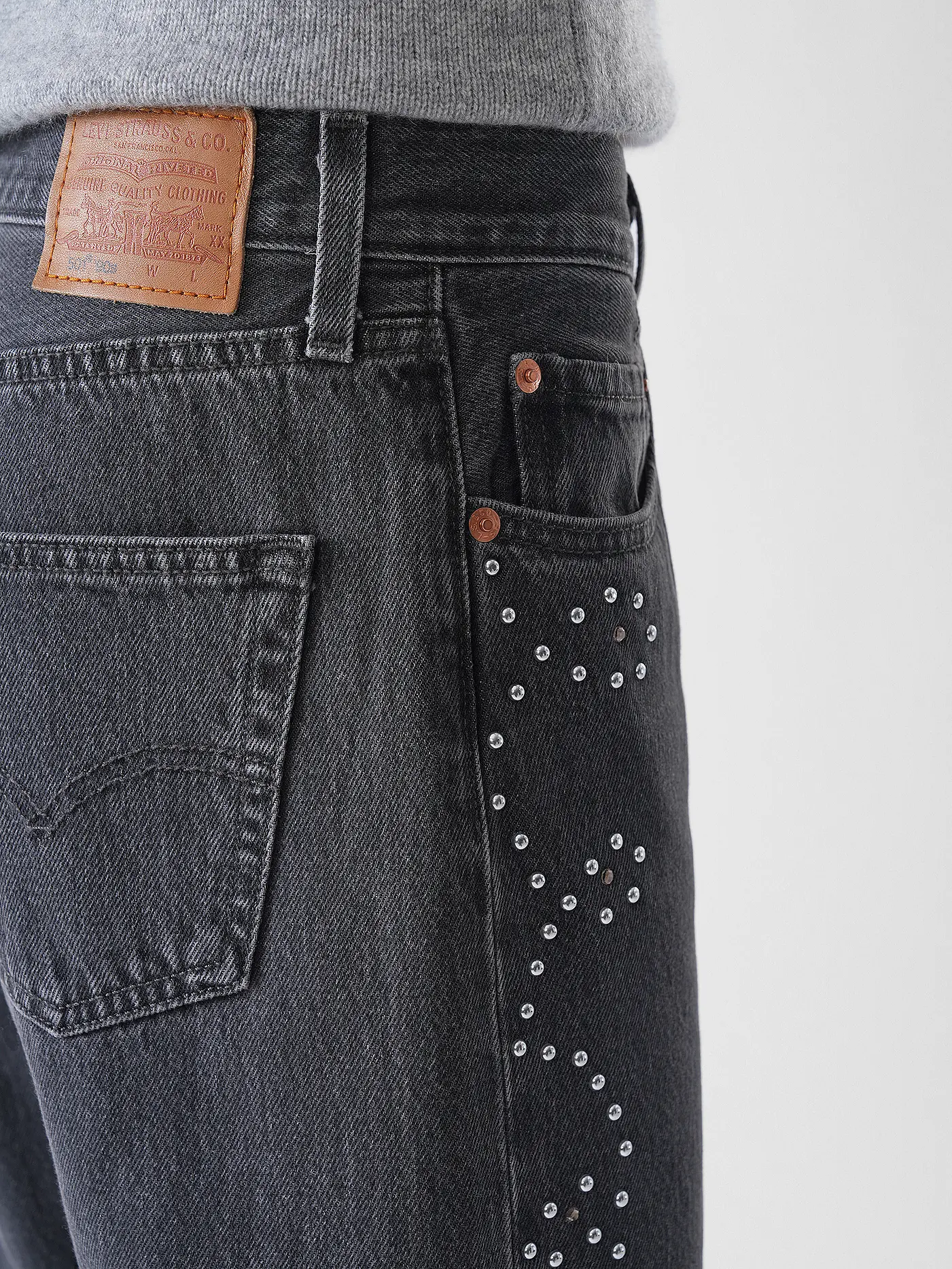 LEVI'S® | Jeans Mom Fit 501 90S BEJEWELED | schwarz