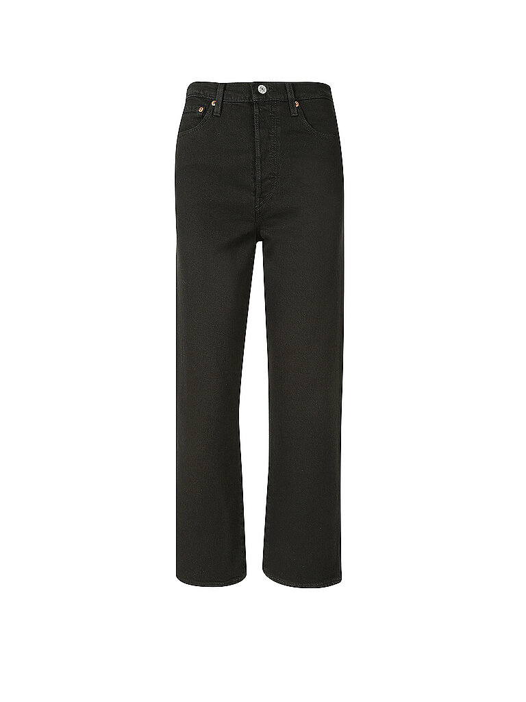 LEVI'S Jeans Straight Fit  Ribcage  7/8 schwarz | 27/L27
