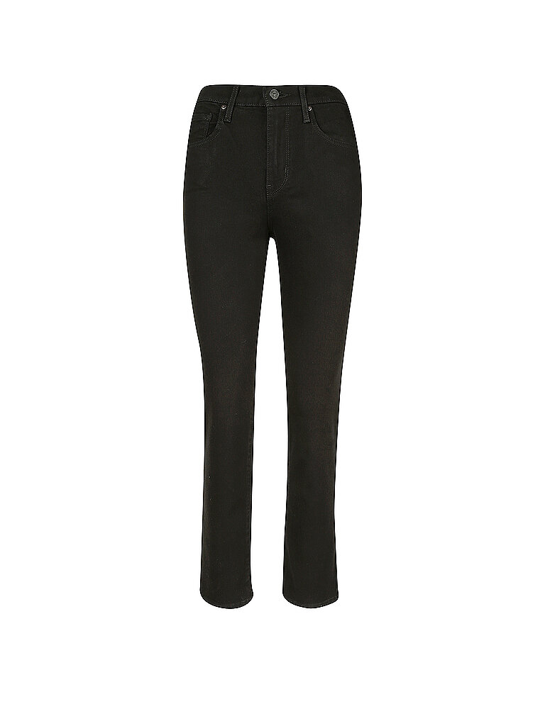 LEVI'S Jeans Straight Fit 724 Highwaist schwarz | 29/L28