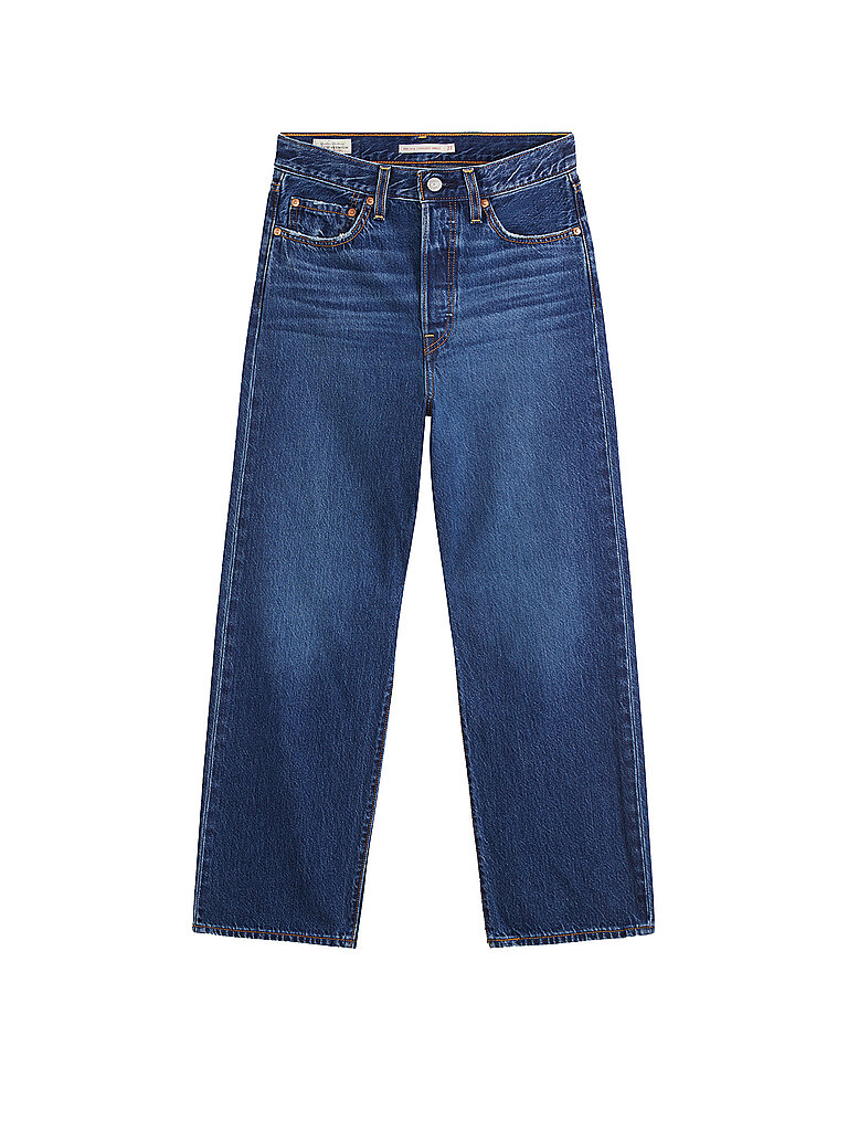 LEVI'S Jeans Straight Fit 7/8 Ribcage blau | 24/L27
