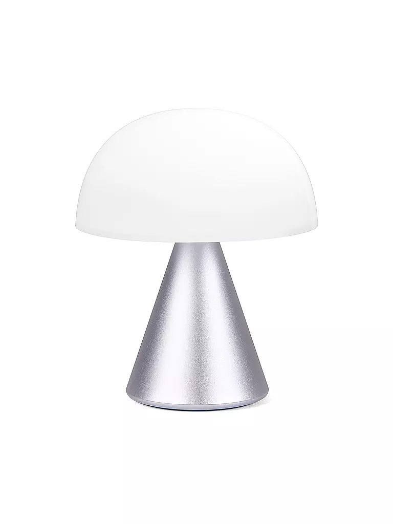 LEXON | LED Lampe MINA M 11cm Alu Finish | silber