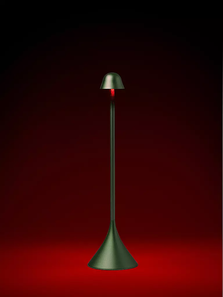 LEXON | LED Lampe STELI 28,6cm Dark-Green | hellblau