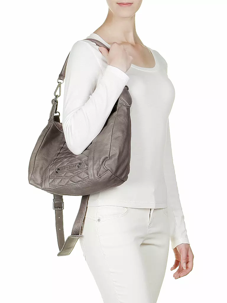 LIEBESKIND BERLIN | Ledertasche "Elvira" | grau