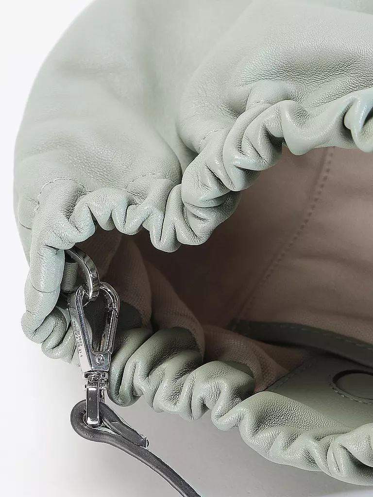 LIEBESKIND BERLIN | Ledertasche - Bucket Bag RUFFLE Small | schwarz