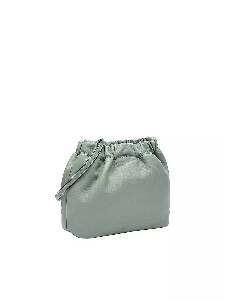 LIEBESKIND BERLIN | Ledertasche - Bucket Bag RUFFLE Small | schwarz